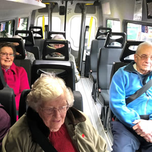 Group of people on a bus